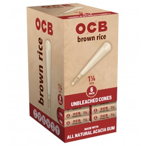 OCB Brown Rice Cone 1 1/4 6pk